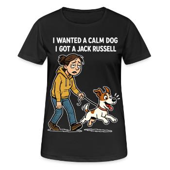 I Got a Jack Russell - Lustiges Comic Design - Frauen T-Shirt atmungsaktiv - Schwarz - Vorne - AI Model Female 172 light (172cm)