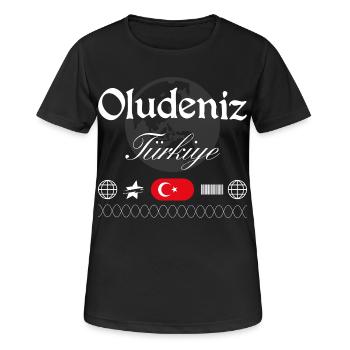 Ölüdeniz Türkei Streetwear Reise Geschenk - Frauen T-Shirt atmungsaktiv - Schwarz - Vorne - AI Model Female 172 light (172cm)
