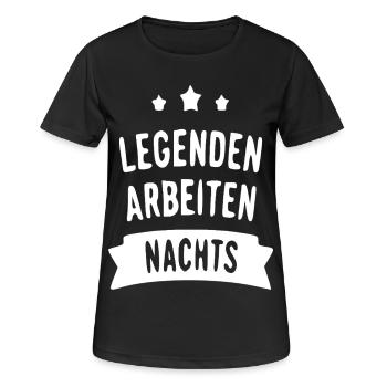 Légendes travaillant la nuit - T-shirt respirant Femme - noir - Devant - AI Model Female 172 light (172cm)