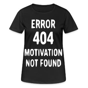 Fehlende Motivation 404 - Frauen T-Shirt atmungsaktiv - Schwarz - Vorne - AI Model Female 172 light (172cm)