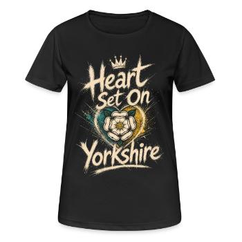 Heart Set On Yorkshire - Women's Breathable T-Shirt - black - Front - AI Model Female 172 light (172cm)