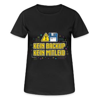 No Ticket No Support Informatiker IT Administrator - Frauen T-Shirt atmungsaktiv - Schwarz - Vorne - AI Model Female 172 light (172cm)