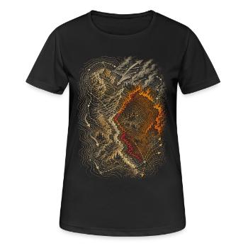 Groupes de pompiers - T-shirt respirant Femme - noir - Devant - AI Model Female 172 light (172cm)