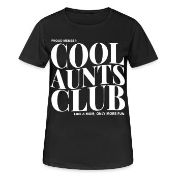 Club des tantes cool - T-shirt respirant Femme - noir - Devant - AI Model Female 172 light (172cm)