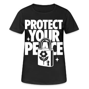 Protect Your Peace Mental Health - Women's Breathable T-Shirt - black - Front - AI Model Female 172 light (172cm)
