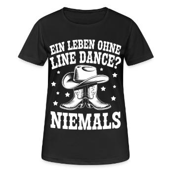 Ein Leben Ohne Line Dance Niemals - Frauen T-Shirt atmungsaktiv - Schwarz - Vorne - AI Model Female 172 light (172cm)