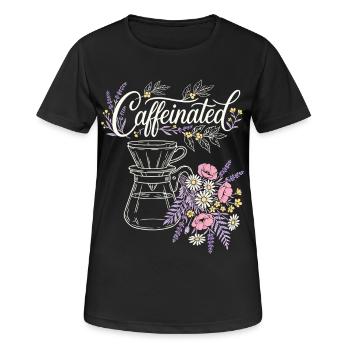 Fleurs de café caféinées - T-shirt respirant Femme - noir - Devant - AI Model Female 172 light (172cm)