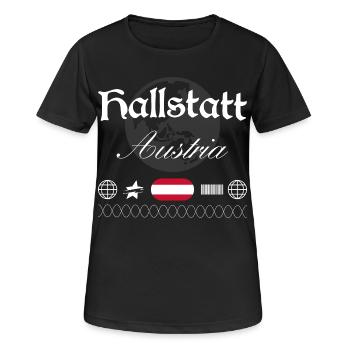 Souvenir de voyage streetwear Hallstatt Autriche - T-shirt respirant Femme - noir - Devant - AI Model Female 172 light (172cm)