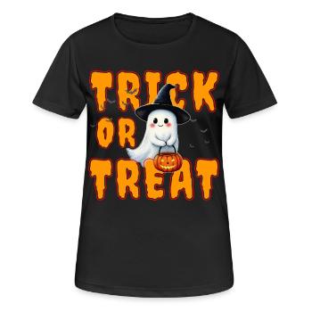 TRICK OR TREAT  - Women's Breathable T-Shirt - black - Front - AI Model Female 172 light (172cm)