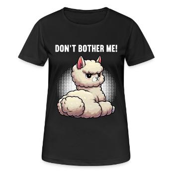 Ne me dérange pas, Alpaga Lama, Alpaga Propriétaire d’Alpagas, Alpagas - T-shirt respirant Femme - noir - Devant - AI Model Female 172 light (172cm)