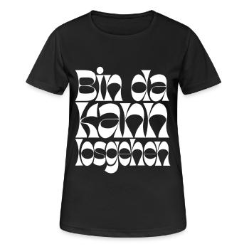 I'm here to go | Motivation Saying - Women's Breathable T-Shirt - black - Front - AI Model Female 172 light (172cm)