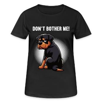 Ne me dérange pas, propriétaire de rottweiler - T-shirt respirant Femme - noir - Devant - AI Model Female 172 light (172cm)
