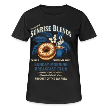 Breakfast Sunday Morning Breakfast Lovers Coffee - Women's Breathable T-Shirt - black - Front - AI Model Female 172 light (172cm)