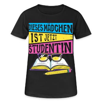Dieses Mädchen Ist Jetzt Studentin Studium - Frauen T-Shirt atmungsaktiv - Schwarz - Vorne - AI Model Female 172 light (172cm)