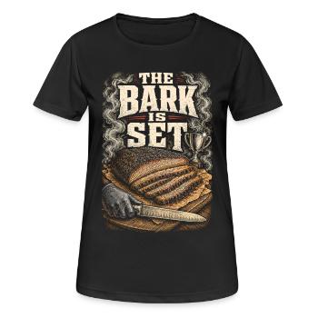 Concours de BBQ L’aboiement est en place - T-shirt respirant Femme - noir - Devant - AI Model Female 172 light (172cm)