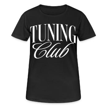 Club d’accordage - T-shirt respirant Femme - noir - Devant - AI Model Female 172 light (172cm)