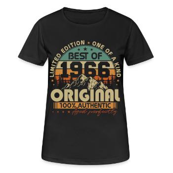 Original 1966 Vintage Vintage Retro Birthday - Women's Breathable T-Shirt - black - Front - AI Model Female 172 light (172cm)