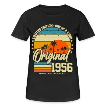70th Birthday 70 Years 1956 Born - Women's Breathable T-Shirt - black - Front - AI Model Female 172 light (172cm)