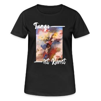 Tango ist Kunst - Frauen T-Shirt atmungsaktiv - Schwarz - Vorne - AI Model Female 172 light (172cm)