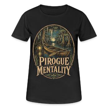 Swamp Pirogue Mentality - Women's Breathable T-Shirt - black - Front - AI Model Female 172 light (172cm)