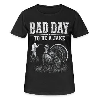 Hunting Hunter Turkey Humor Vintage Gift - Women's Breathable T-Shirt - black - Front - AI Model Female 172 light (172cm)