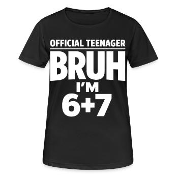Geburtstags-Teenie-Humorgeschenk für 13-jährige - Frauen T-Shirt atmungsaktiv - Schwarz - Vorne - AI Model Female 172 light (172cm)