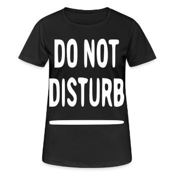 Bitte Nicht Stören Typo Shirt - Frauen T-Shirt atmungsaktiv - Schwarz - Vorne - AI Model Female 172 light (172cm)
