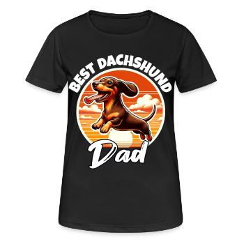 dachshund dad - Women's Breathable T-Shirt - black - Front - AI Model Female 172 light (172cm)