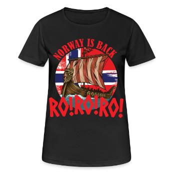 Norway is back Ro Ro Ro Viking ship Norway - Women's Breathable T-Shirt - black - Front - AI Model Female 172 light (172cm)