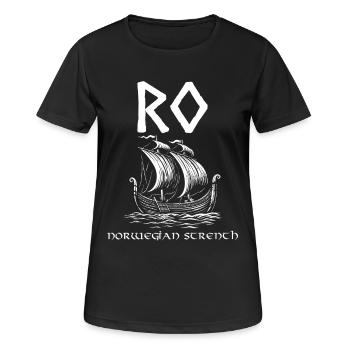 Maillot du jour du match des Vikings, supporter de football norvégien Gesch - T-shirt respirant Femme - noir - Devant - AI Model Female 172 light (172cm)