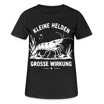 Kleine Helden Große Wirkung - Frauen T-Shirt atmungsaktiv - Schwarz - Vorne - AI Model Female 172 light (172cm)