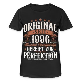 Original 1996 Jahrgang Vintage Retro Geburtstag - Frauen T-Shirt atmungsaktiv - Schwarz - Vorne - AI Model Female 172 light (172cm)