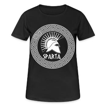 Guerrier spartiate (blanc) - T-shirt respirant Femme - noir - Devant - AI Model Female 172 light (172cm)