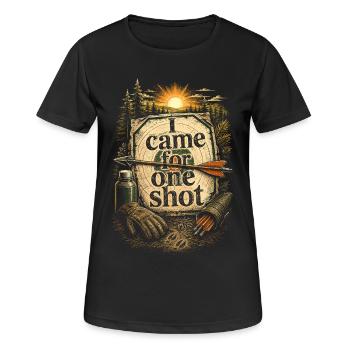 Armbrust Armbrustschütze I Came For One Shot - Frauen T-Shirt atmungsaktiv - Schwarz - Vorne - AI Model Female 172 light (172cm)