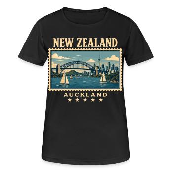 New Zealand Auckland Vintage Tour - Women's Breathable T-Shirt - black - Front - AI Model Female 172 light (172cm)