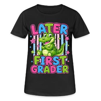 Au Revoir Le CP Bonjour Le CE1 | Crocodile Mignon - T-shirt respirant Femme - noir - Devant - AI Model Female 172 light (172cm)