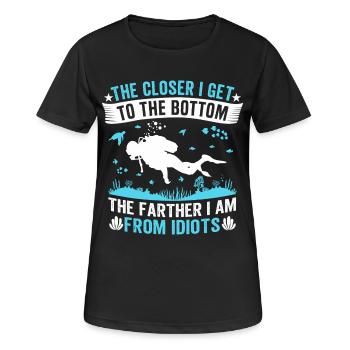 funny scuba diving diver - Women's Breathable T-Shirt - black - Front - AI Model Female 172 light (172cm)