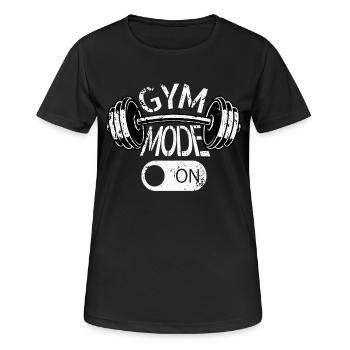 Gym Mode On  Workout-Design - Frauen T-Shirt atmungsaktiv - Schwarz - Vorne - AI Model Female 172 light (172cm)