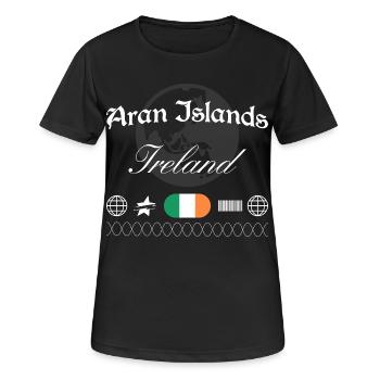 Aran Islands Irland Streetwear Reise Souvenir - Frauen T-Shirt atmungsaktiv - Schwarz - Vorne - AI Model Female 172 light (172cm)