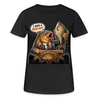 Carp Fishing Bream Humor - Women's Breathable T-Shirt - black - Front - AI Model Female 172 light (172cm)