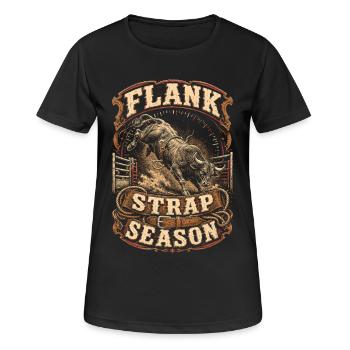 Saison de la sangle de flank américaine de Rodeo American - T-shirt respirant Femme - noir - Devant - AI Model Female 172 light (172cm)