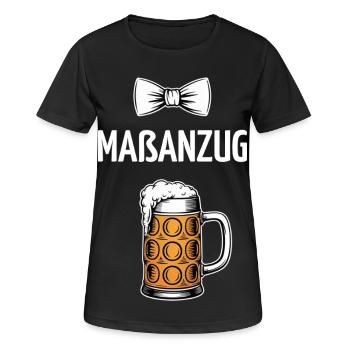 Costume sur mesure, festival folk, bière drôle. - T-shirt respirant Femme - noir - Devant - AI Model Female 172 light (172cm)