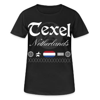 Texel Netherlands Streetwear Travel Souvenir - Women's Breathable T-Shirt - black - Front - AI Model Female 172 light (172cm)