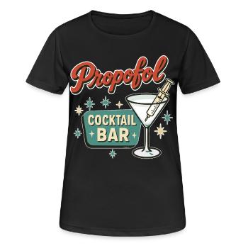Propofol Cocktail Bar Sign - Frauen T-Shirt atmungsaktiv - Schwarz - Vorne - AI Model Female 172 light (172cm)