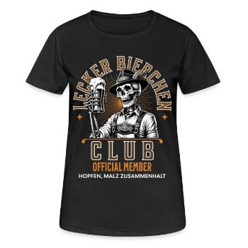 Lecker Bierchen Club - Frauen T-Shirt atmungsaktiv - Schwarz - Vorne - AI Model Female 172 light (172cm)