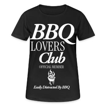 Club des amateurs de barbecue - T-shirt respirant Femme - noir - Devant - AI Model Female 172 light (172cm)
