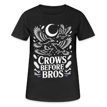 Les corbeaux avant la nuit au clair de lune des frères - T-shirt respirant Femme - noir - Devant - AI Model Female 172 light (172cm)