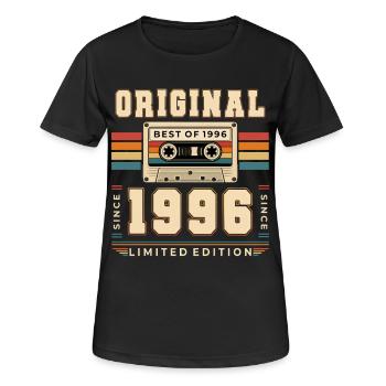 Cassette Gift Man pour le 30e anniversaire Best of 1996 - T-shirt respirant Femme - noir - Devant - AI Model Female 172 light (172cm)