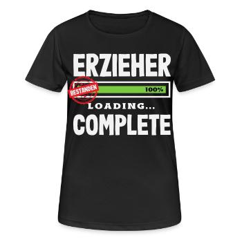 Erzieher Bestanden Abschluss Prüfung Kita Spruch - Frauen T-Shirt atmungsaktiv - Schwarz - Vorne - AI Model Female 172 light (172cm)