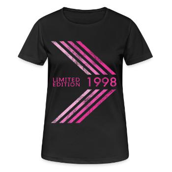 1998 Limited Edition Geburtstag Frauen Damen - Frauen T-Shirt atmungsaktiv - Schwarz - Vorne - AI Model Female 172 light (172cm)